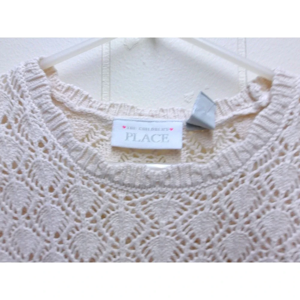 The Childrens Place Girls Cream Pointelle Knit Sweater Pullover Kids‎ 5T /#26584